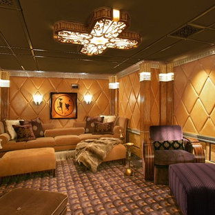 Home theater - eclectic home theater idea in San Francisco