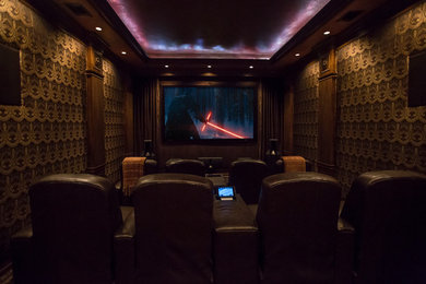 Inspiration for a home theater remodel in Austin