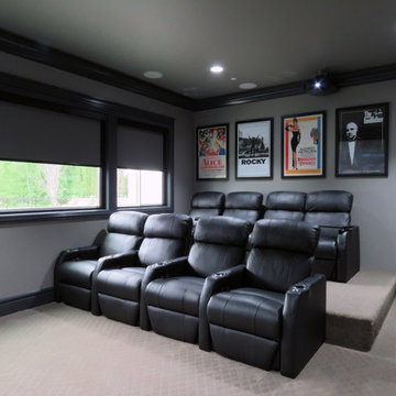 Home Theater Projector and QMotion Automated Blinds