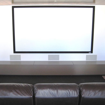 Home Theater Screen and Storage Area