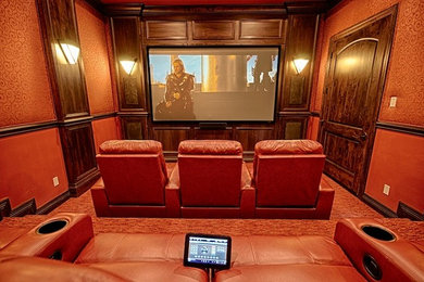 Inspiration for a timeless home theater remodel in Phoenix