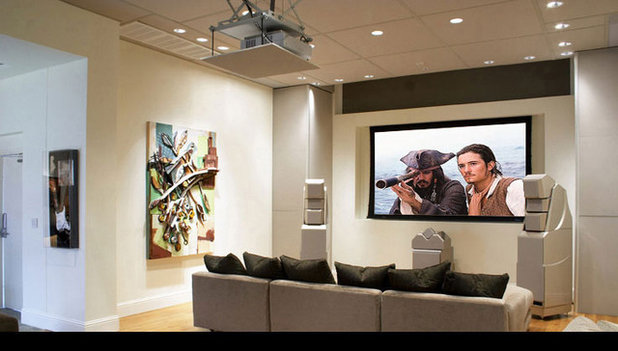 Contemporary Home Theater by Modern Home Theatre