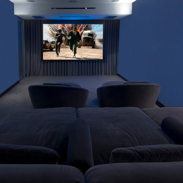 Hopen Place Hollywood Hills modern home theater