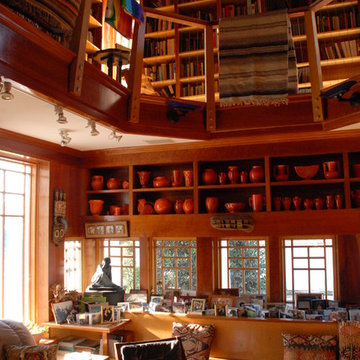Lawyer's Library and new Den, Kitchen and Dining
