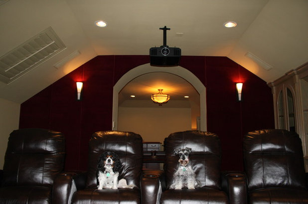 Traditional Home Theater by Caveman Home Theaters