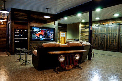 Inspiration for a home theater remodel in Minneapolis
