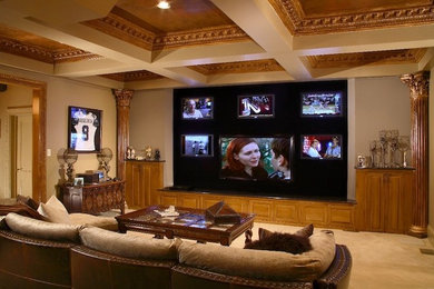 This is an example of a world-inspired home cinema in DC Metro.