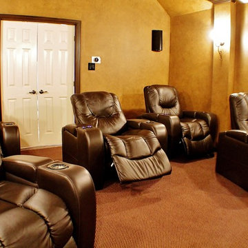 Media Room in Plano, TX featuring the Palliser "Equalizer" Theater Chairs