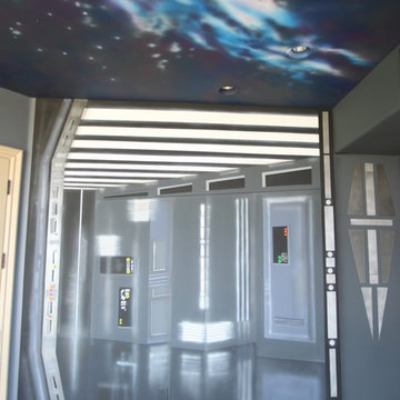 Media Room Mural "Space Ship"