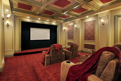 Источник вдохновения для домашнего уюта: домашний кинотеатр в современном стиле
