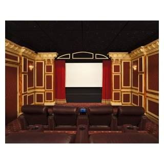 Media Room - Traditional - Home Theater - New York - by Prestige Custom ...