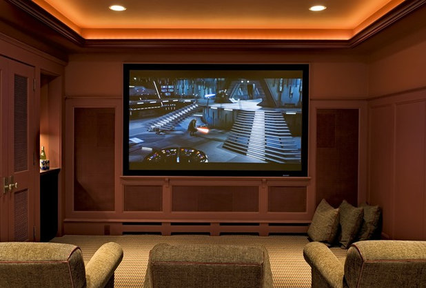 Traditional Home Theater by Smith & Vansant Architects PC