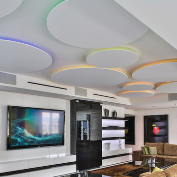 Miami Penthouse Mancave Gameroom Ceiling Lighting