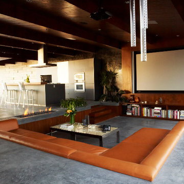 Modern Sunken Home Theater