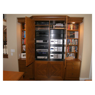 Multi-Media Cabinet open - Traditional - Home Theater - San Francisco ...
