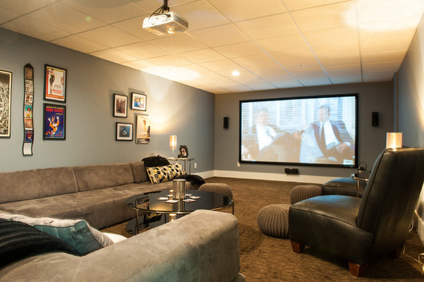 Contemporary Home Theater by Mary Prince Photography