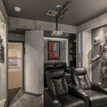 My Houzz: DIY Action-Packed Industrial Bunker Room in Texas