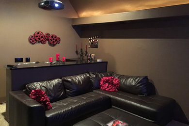 Home theater - traditional home theater idea in Oklahoma City