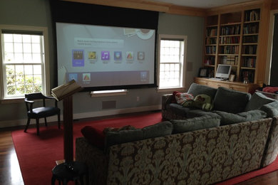 Norwell, MA 7.1 surround sound system with 120" screen