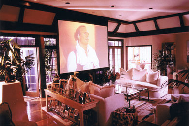 Elegant home theater photo in Los Angeles