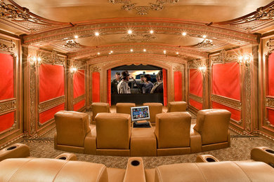 Home theater - modern home theater idea in San Francisco