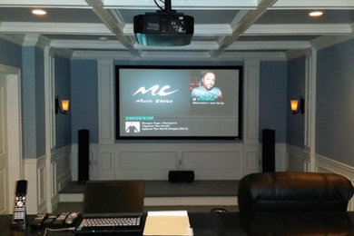 This is an example of a home cinema in Boston.