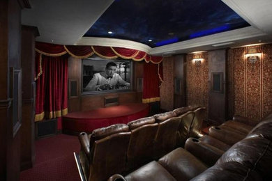 This is an example of a classic home cinema in Phoenix.