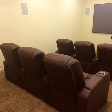 Palliser Custom Leather Theater Chairs, "The Equalizer"