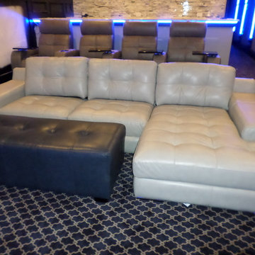Palliser Leather Media Sectional with Palliser Theater Seating