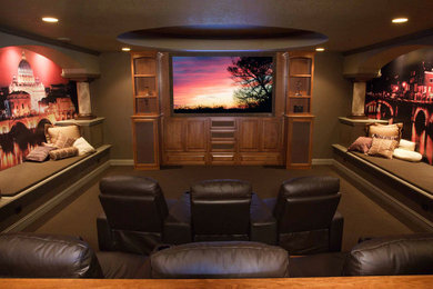 Inspiration for a classic home cinema in Other.