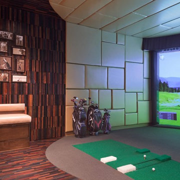 Private Residence Golf Simulator Room