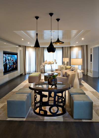 Contemporary Home Theater by Jim Tetro
