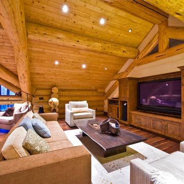 Ranch log home
