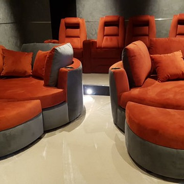 Red Cine-Suede Cuddle Couches