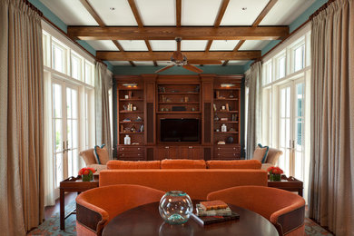 Inspiration for a timeless home theater remodel in Tampa