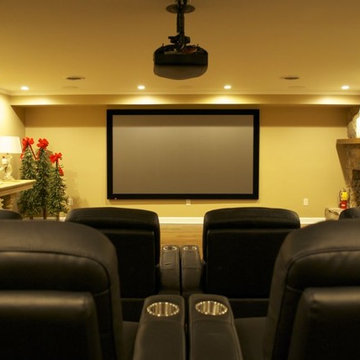 Renovated Home Theater and Bar