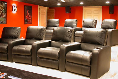 Retrofit Home Theater in basement   Themed Spiderman