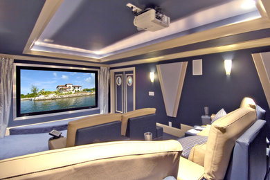 Home theater - eclectic home theater idea in DC Metro