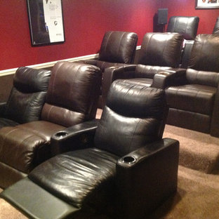 Simon Family Diy Basement Theater Home Cinema Detroit By Wahoo Walls Houzz Uk