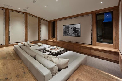 Inspiration for a contemporary home theater remodel in San Francisco