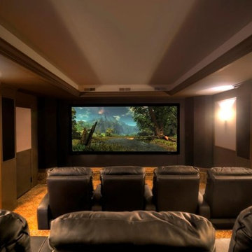 Theater Room- 2:35 HD 3D Front Projection 7.4 Channel