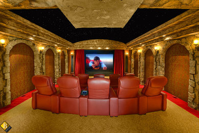 Exemple d'une salle de cinéma tendance.