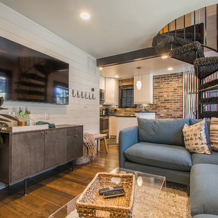 Inspiration for an eclectic home theater remodel in Salt Lake City