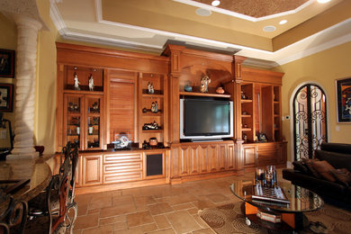 Inspiration for a timeless home theater remodel in Miami
