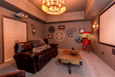 Inspiration for a home theater remodel in Oklahoma City