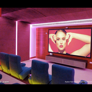 Ultra Modern Home Theater by Rustom Pavri Sound Consultants