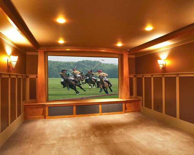 Contemporary Home Theater by Callaway Wyeth
