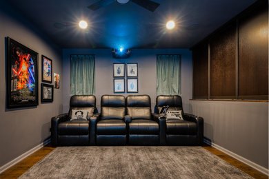 Inspiration for a home theater remodel in Chicago