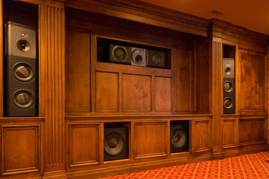 Wood Cabinet Theater Speakers