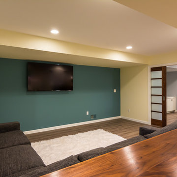 Wooden Basement Bar